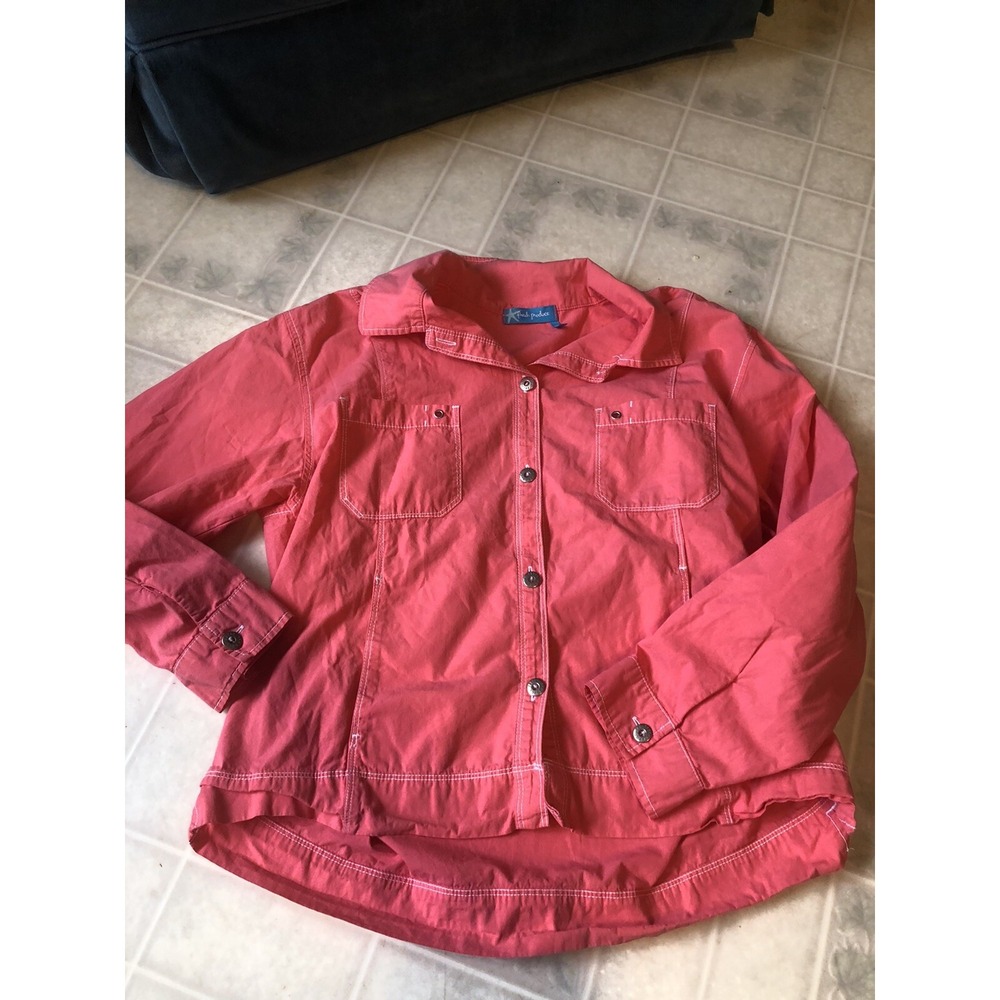 Fresh Produce jacket 100% cotton Coral four pockets metal‎ Buttons Medium